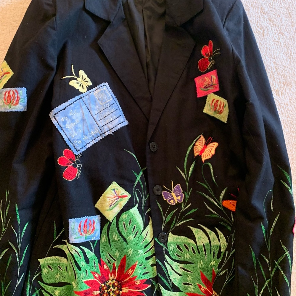 Anage ladies Jacket black floral